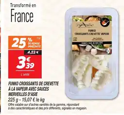 Netto MERVEILLES D'ASIE Funko croissants de crevette à la vapeur avec sauces offre
