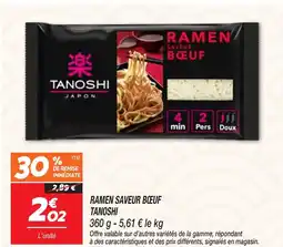 Netto TANOSHI Ramen saveur bœuf offre