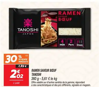 Netto TANOSHI Ramen saveur bœuf offre