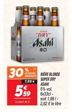 Netto ASAHI Bière blonde super dry offre