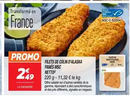 Netto NETTO Filets de colin d'alaska panés msc offre