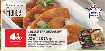 Netto CHARAL Langue de boeuf sauce piquante offre