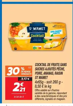 Netto ST MAMET Cocktail de fruits sans sucres ajoutés pêche, poire, ananas, raisin offre