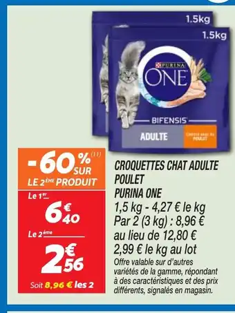 Netto PURINA ONE Croquettes chat adulte poulet offre
