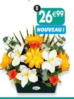 Maximo Jardinière de dahlias orchidées, roses et eucalyptus offre