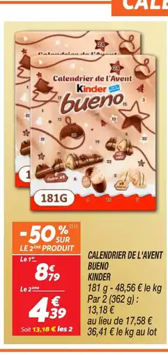 Netto KINDER BUENO Calendrier de l'avent offre