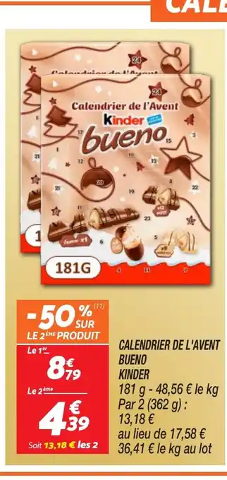 Netto KINDER BUENO Calendrier de l'avent offre