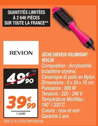 Netto REVLON Sèche cheveux volumisant offre