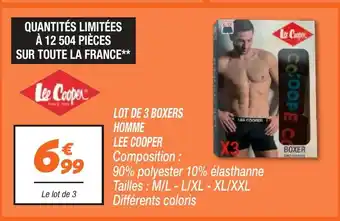 Netto LEE COOPER Lot de 3 boxers homme offre