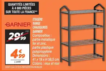Netto GARNIER Etagère range chaussures offre