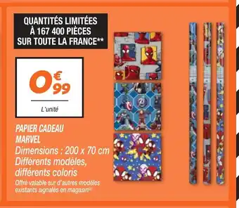 Netto Papier cadeau marvel offre