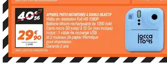 Netto Appareil photo instantanée à double objectif offre