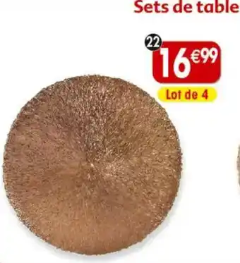 Maximo 4 sets de table sp collection coloris bronze offre