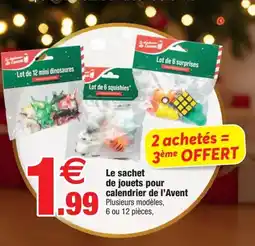 Bazarland Le sachet de jouets pour calendrier de l'Avent offre
