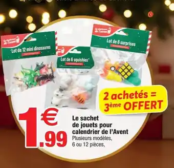 Le sachet de jouets pour calendrier de l'Avent