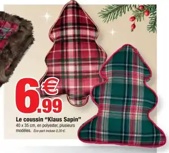 Bazarland Le coussin Klaus Sapin offre