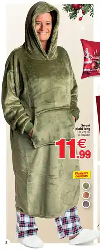 Bazarland Sweat plaid long offre