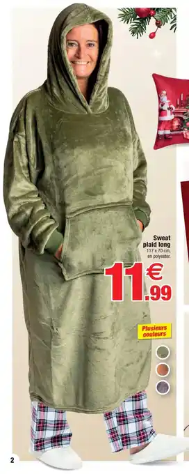 Bazarland Sweat plaid long offre