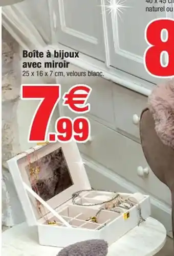 Bazarland Boîte à bijoux avec miroir offre