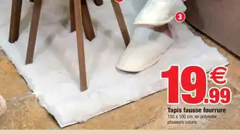 Bazarland Tapis fausse fourrure offre