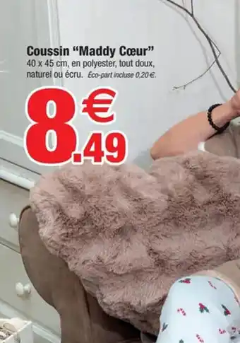 Bazarland Coussin Maddy Cœur offre