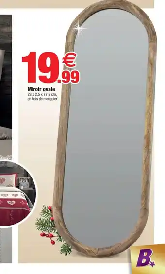 Bazarland Miroir ovale offre