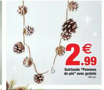 Bazarland Guirlande Pommes de pin avec grelots offre