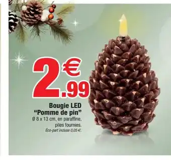 Bazarland Bougie LED Pomme de pin offre