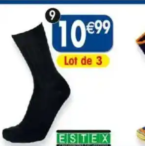Maximo 3 paires de chaussettes non comprimantes. spéciales chaussures de ville estex offre