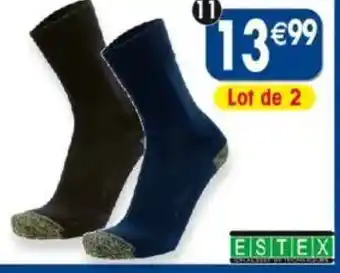 Maximo 2 paires de chaussettes haute résistance estex offre