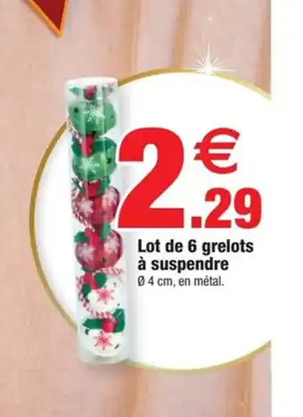 Bazarland Lot de 6 grelots à suspendre offre