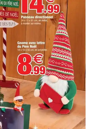 Bazarland Gnome avec lettre du Père Noël offre
