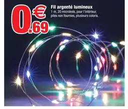 Bazarland Fil argenté lumineux offre