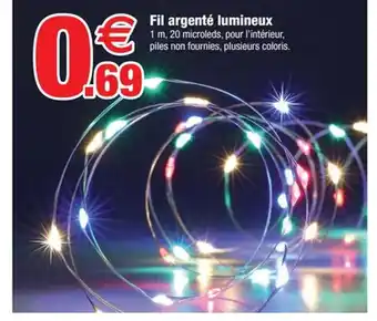 Bazarland Fil argenté lumineux offre