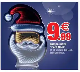 Bazarland Lampe infini Père Noël offre