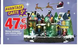 Bazarland Maison lumineuse avec traineau volant offre