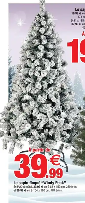 Bazarland Le sapin floqué Windy Peak offre