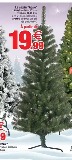 Bazarland Le sapin Ague offre