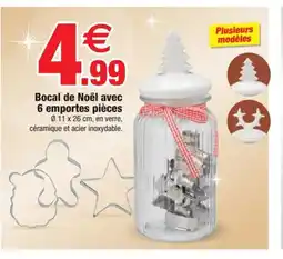 Bazarland Bocal de Noël avec 6 emportes pièces offre