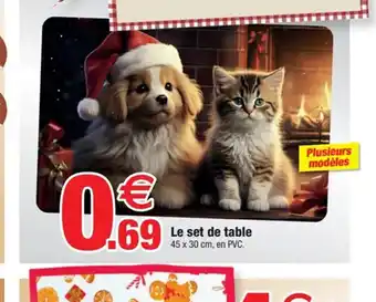 Bazarland Le set de table offre
