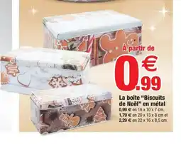 Bazarland La boîte Biscuits de Noël en métal offre