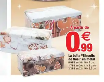 Bazarland La boîte Biscuits de Noël en métal offre