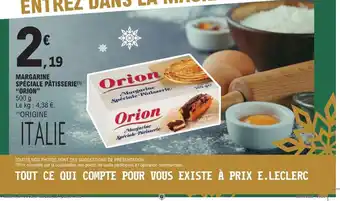 E.Leclerc Express ORION Margarine spéciale pâtisserie offre