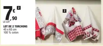 E.Leclerc Express Lot de 2 torchons offre