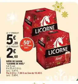 E.Leclerc Express LICORNE DE NOËL Bière de saison offre
