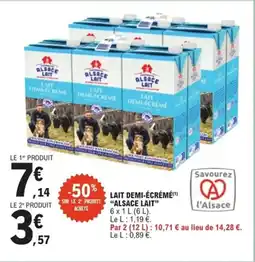 E.Leclerc Express ALSACE LAIT Lait demi-écrémé offre