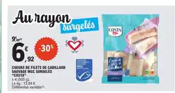 E.Leclerc Express COSTA Coeurs de filets de cabillaud sauvage msc surgelés offre