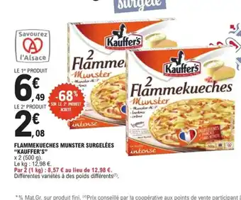 E.Leclerc Express KAUFFER'S Flammekueches munster surgelées offre