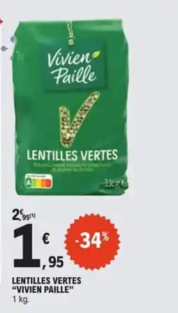 E.Leclerc Express VIVIEN PAILLE Lentilles vertes offre
