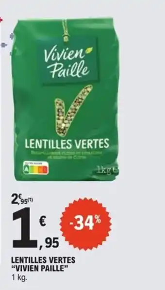 E.Leclerc Express VIVIEN PAILLE Lentilles vertes offre